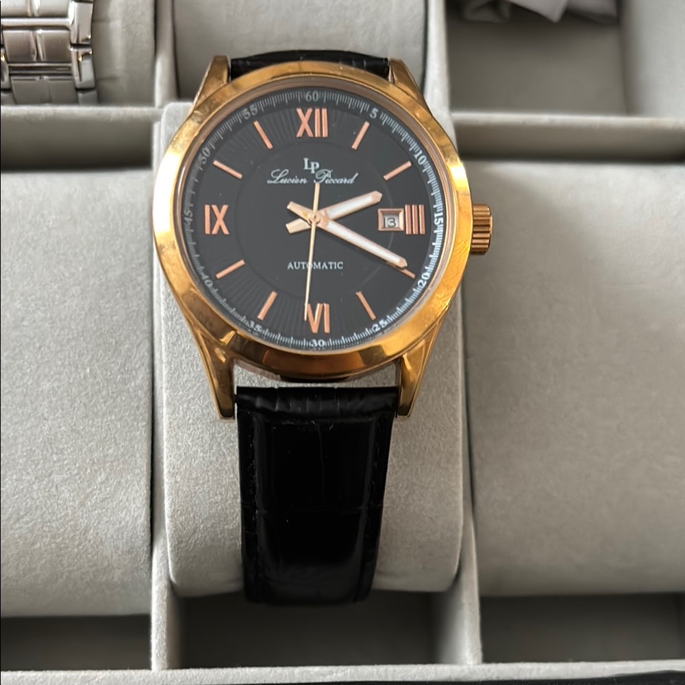 Lucien Piccard Gold and Black Automatic Watch